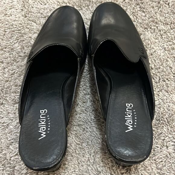 Walking Cradles Womens Black Size 8.5 N Myles Slides Heeled Slip Ons Comfort - Picture 2 of 16